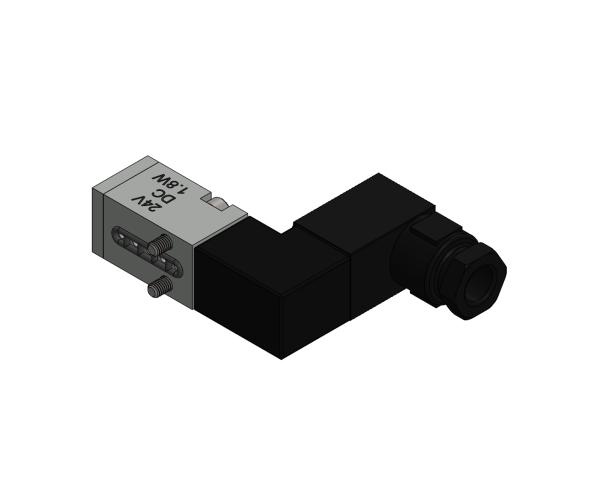 Solenoid valve 5/2 way/24V/DC/1.8 W with plug